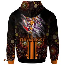 Amazing Aussie Wests Tigers Custom Wests Tigers Claw Aboriginal Inspired Indigenous Sport Style Hoodie