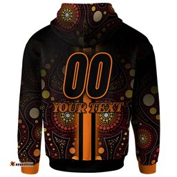 Amazing Aussie Wests Tigers Custom Wests Tigers Claw Aboriginal Inspired Indigenous Sport Style Hoodie