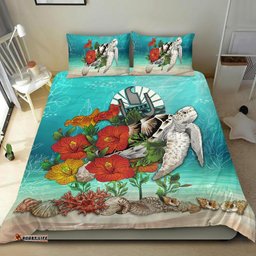 Tahiti Bedding Set - Ocean Turtle Hibiscus A24