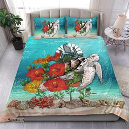 Tahiti Bedding Set - Ocean Turtle Hibiscus A24