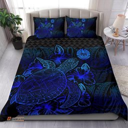 Polynesian Bedding Set - Tahiti Duvet Cover Set Blue Color - BN39