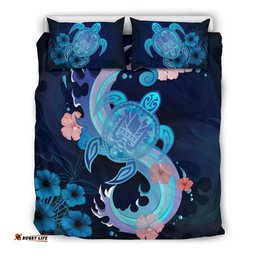 Tahiti Blue Turtle Hibiscus Bedding Set A02