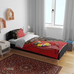 Tonga Ngatu and Australia Together Bedding Set Polynesian Humpback Whale and Aboriginal Kangaroo