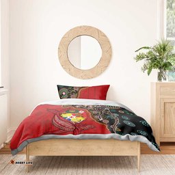Tonga Ngatu and Australia Together Bedding Set Polynesian Humpback Whale and Aboriginal Kangaroo