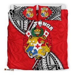 Tonga Rugby Bedding Set Polynesian Style Pinwheel