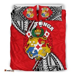 Tonga Rugby Bedding Set Polynesian Style Pinwheel