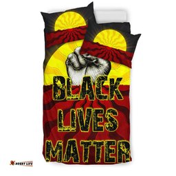 Bedding Set, Aboriginal Black Lives Matter Sun Dot Painting