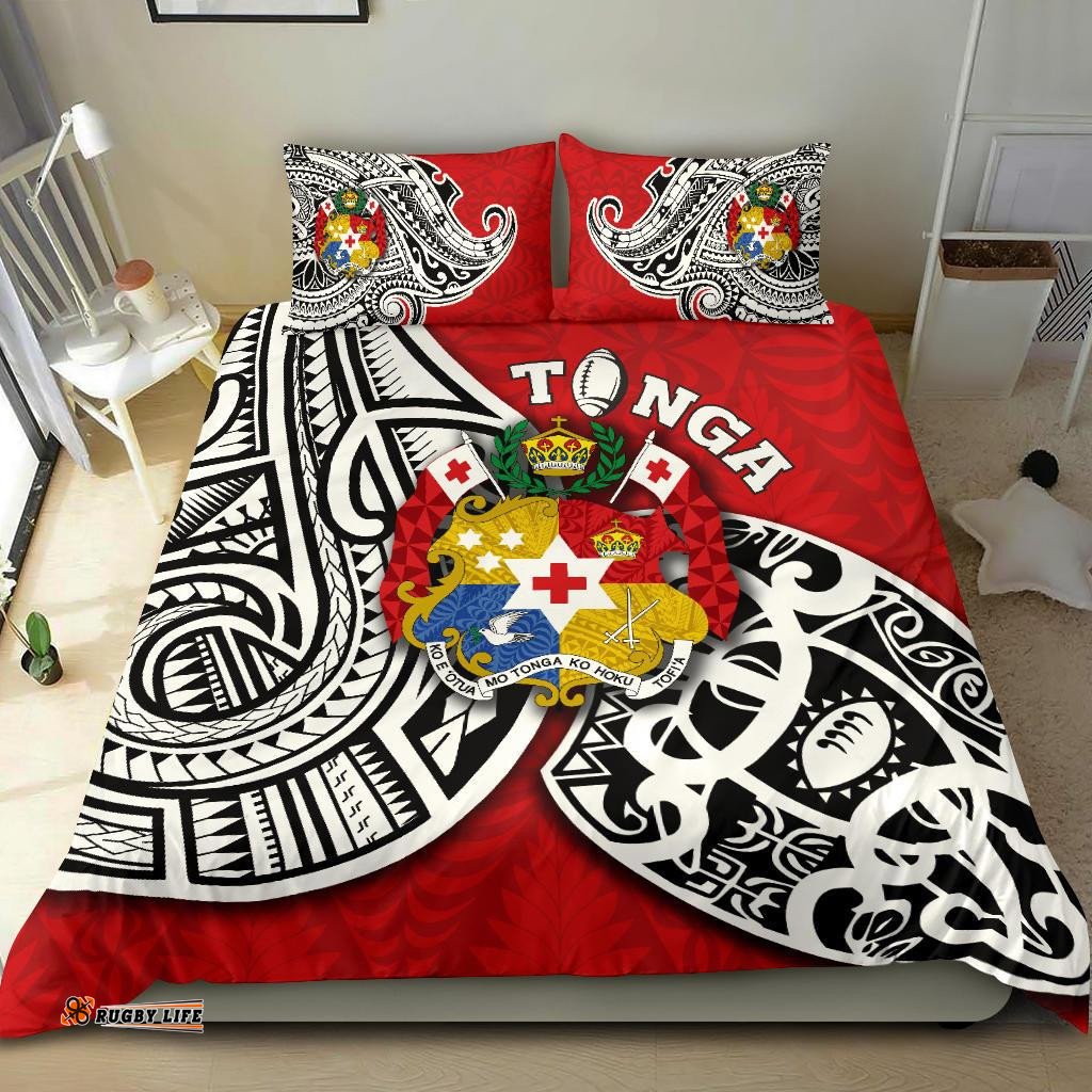 Tonga Rugby Bedding Set Polynesian Style