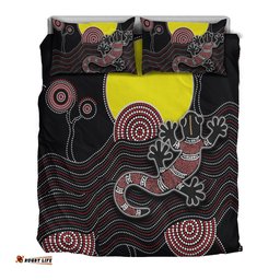 Aboriginal Bedding Set - Gecko with Aboriginal Sun