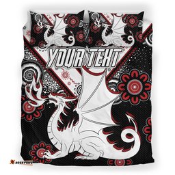 St. George Rugby Bedding Set - Custom Aboriginal Dragons Bedding Set RLT13