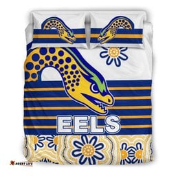 Eels Rugby Bedding Set Indigenous Parramatta Newest White