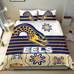 Eels Rugby Bedding Set Indigenous Parramatta Newest White