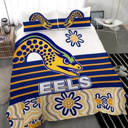 Eels Rugby Bedding Set Indigenous Parramatta Newest White