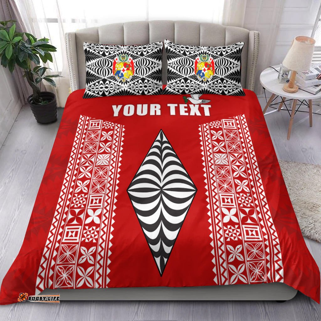 Custom Personalised Tonga Rugby Bedding Set - Mate Ma'a Tonga