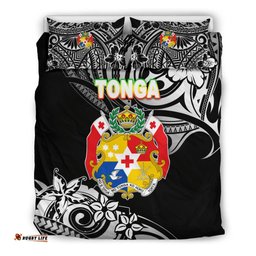 Mate Ma'a Tonga Rugby Bedding Set Polynesian Unique Vibes - Black