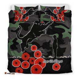 Panthers Anzac Day Bedding Set Simple Poppy