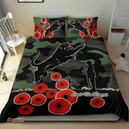 Panthers Anzac Day Bedding Set Simple Poppy