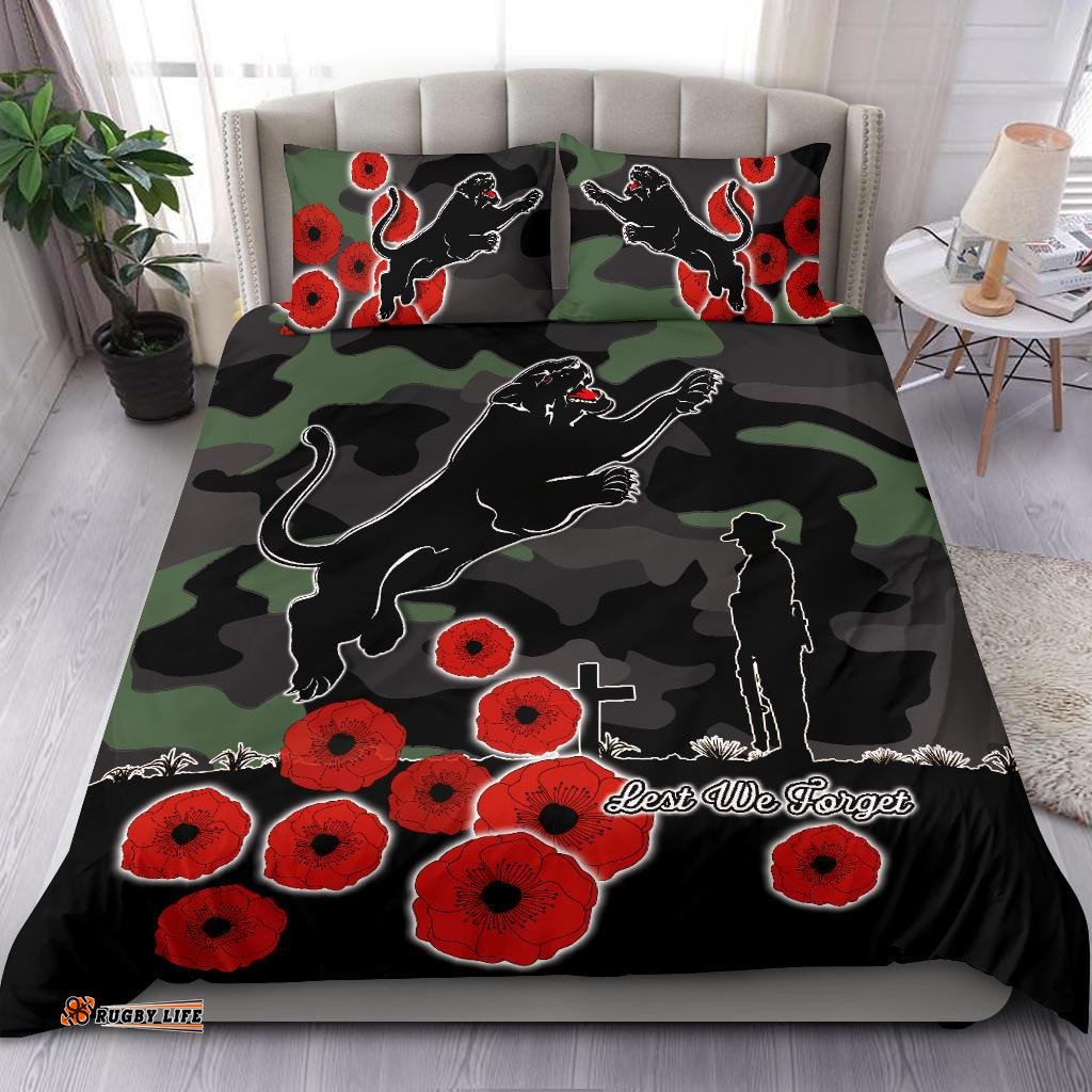 Panthers Anzac Day Bedding Set Simple Poppy