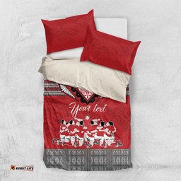 Personalised Tonga Rugby Pacific Bedding Set Ikale Tahi Sipi Tau