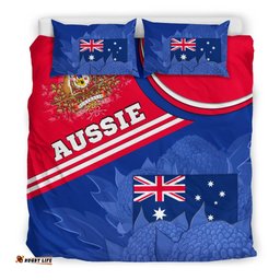 Bedding Set - Aus Flag and Coat of Arms Bedding Set Waratah Flowers