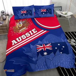 Bedding Set - Aus Flag and Coat of Arms Bedding Set Waratah Flowers