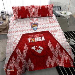 Tonga Rugby Bedding Set 2023 Pacific Championships Kupesi Ngatu Mate Maa