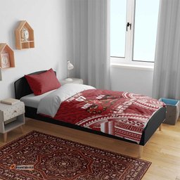 Personalized Mate Maa Tonga Rugby Bedding Set Ofa Atu Tonga