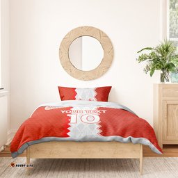 Custom Tonga Rugby Bedding Set Ikale Tahi Ngatu Tribal Pattern