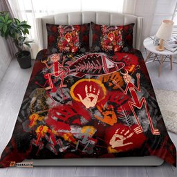 Aboriginal Bedding Set - Indigenous Fish Hand Art