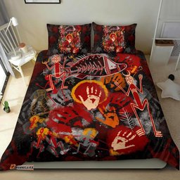 Aboriginal Bedding Set - Indigenous Fish Hand Art