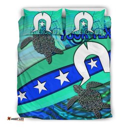 Personalised Bedding Set - Torres Strait Flag And Turtle