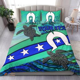Personalised Bedding Set - Torres Strait Flag And Turtle