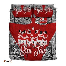 Custom Personalised Tonga Rugby Ikale Tahi Sipi Tau Bedding Set