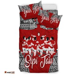 Custom Personalised Tonga Rugby Ikale Tahi Sipi Tau Bedding Set