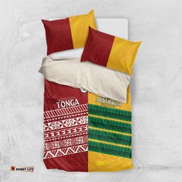 Australia - Tonga Rugby Custom Bedding Set Minimalist Dynamic