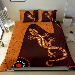 Aboriginal Bedding Set - Lizard in Aboriginal Dreaming