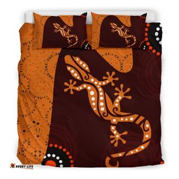 Aboriginal Bedding Set - Lizard in Aboriginal Dreaming