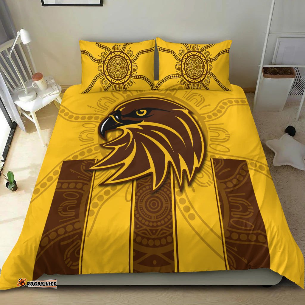 Hawks Indigenous Bedding Set Hawthorn Football