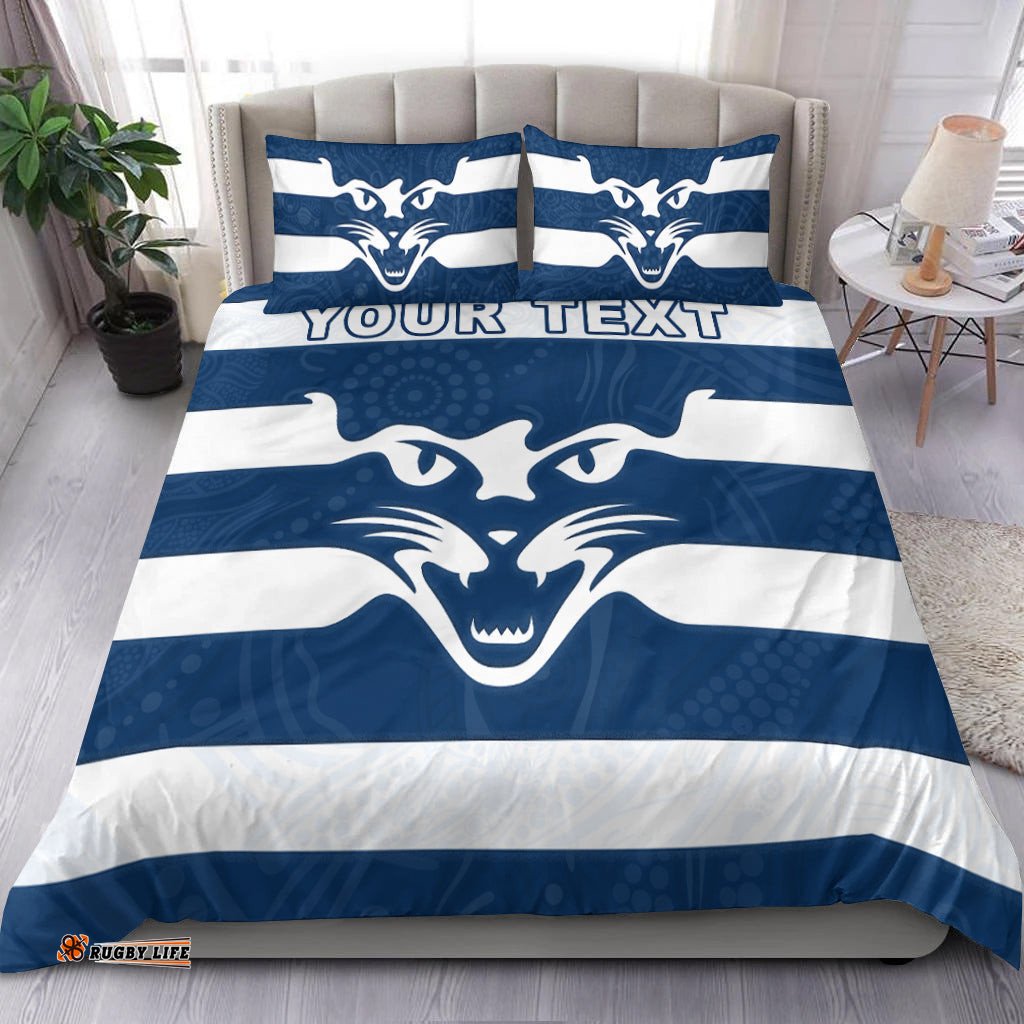 Custom Personalised Cats Energetic Bedding Set Indigenous