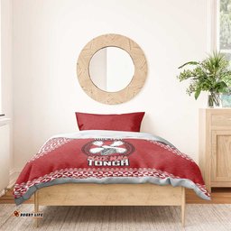 Tonga Rugby XIII Custom Bedding Set Mate Ma'a Tonga with Ngatu Pattern