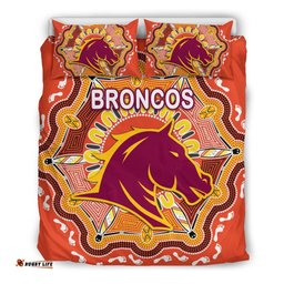 Brisbane Bedding Set Broncos Indigenous Warm Vibes