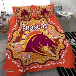 Brisbane Bedding Set Broncos Indigenous Warm Vibes