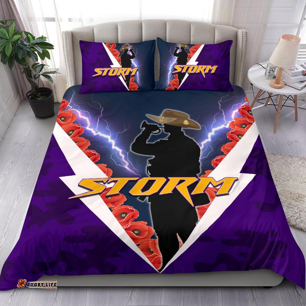 Melbourne Bedding Set Storm Anzacday