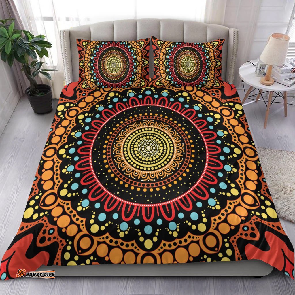 Aboriginal Bedding Set - Aboriginal Style Of Dot Painting