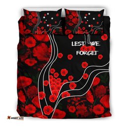 Anzac Lest We Forget Bedding Set - Poppy Flowers