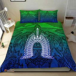 Torres Strait Islanders Bedding Set - Turtle and Dhari Mask