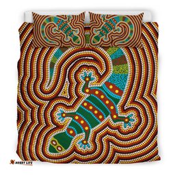 Aboriginal Bedding Set, Lizard Dot Painting Patterns