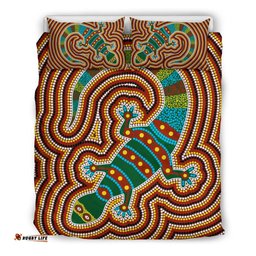 Aboriginal Bedding Set, Lizard Dot Painting Patterns