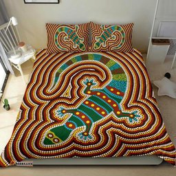 Aboriginal Bedding Set, Lizard Dot Painting Patterns