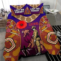 Brisbane Bedding Set Lions Anzac Day Gradients Style
